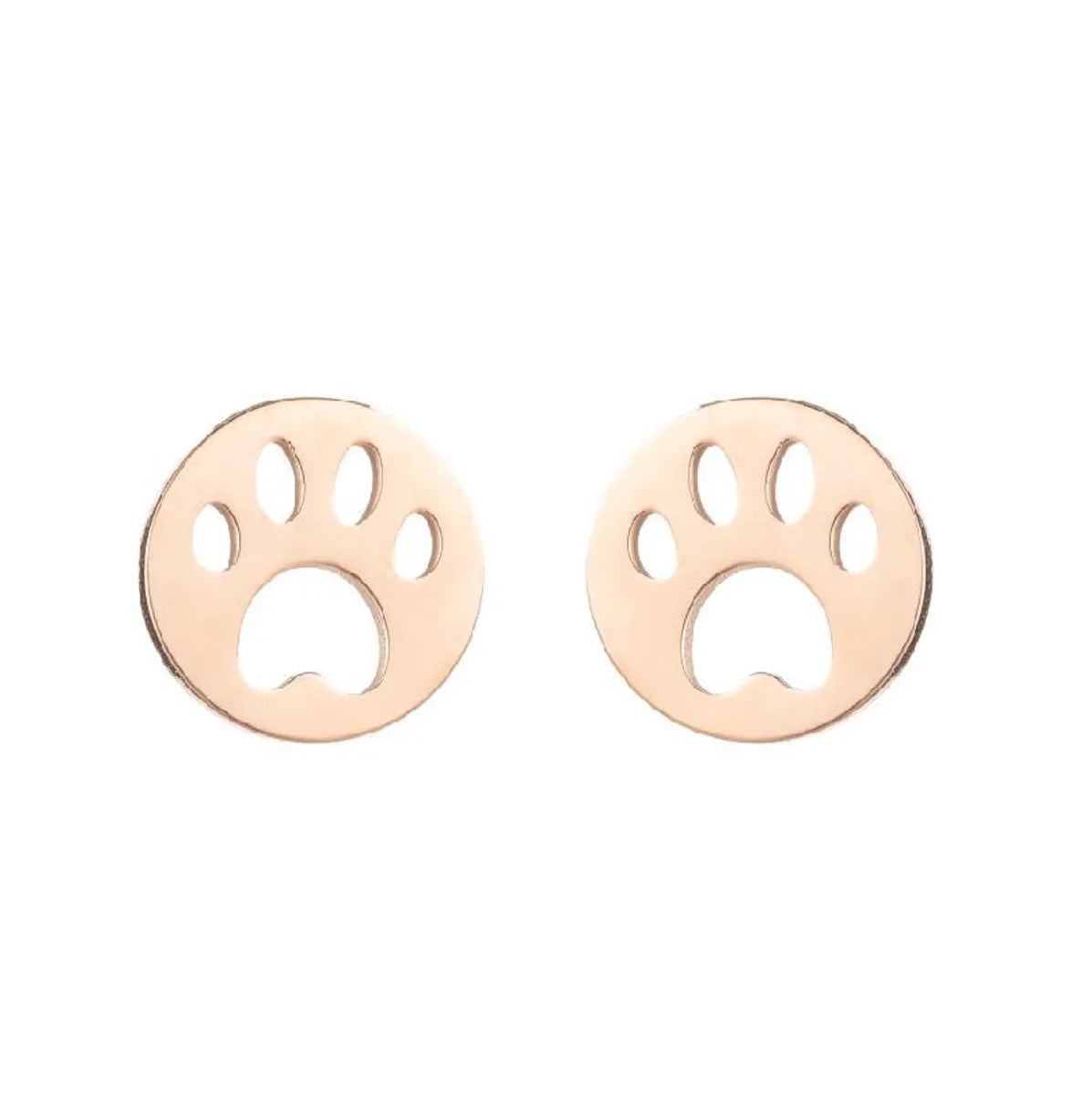 Round Dog's Paw Rose Gold