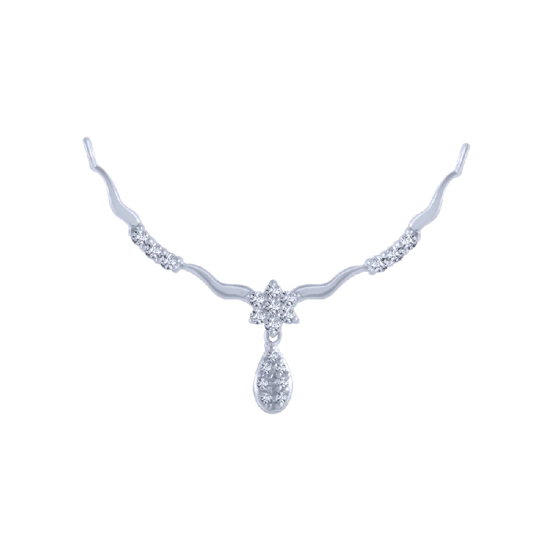 necklaces for vintage lovers -14KT (585) White Gold And Diamond Pendant For Women