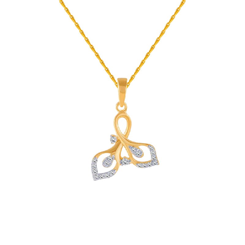 necklaces for gifting ideas -14KT (585) Yellow Gold And Diamond Pendant For Women