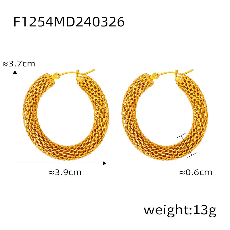 F1254-MDXF057-Gold Earrings