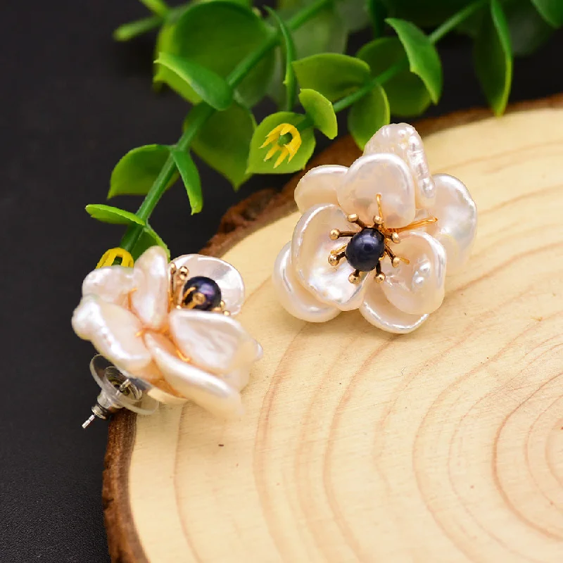 Double-Layer Flower Stud Earrings