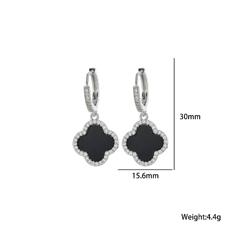 542 Steel Black Bell Earrings