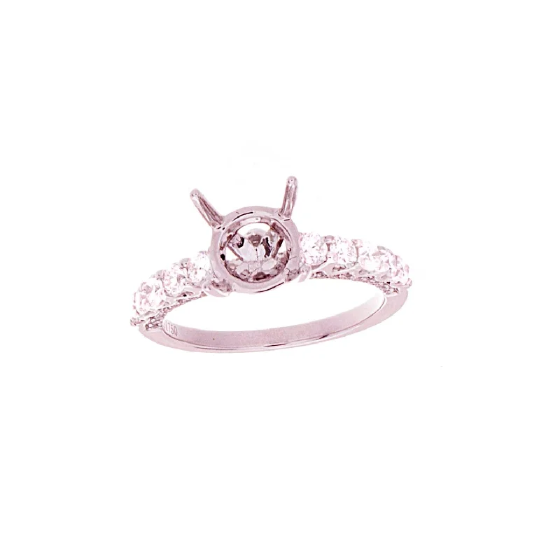 ladies engagement rings affordable price -Diamond Semi Mount