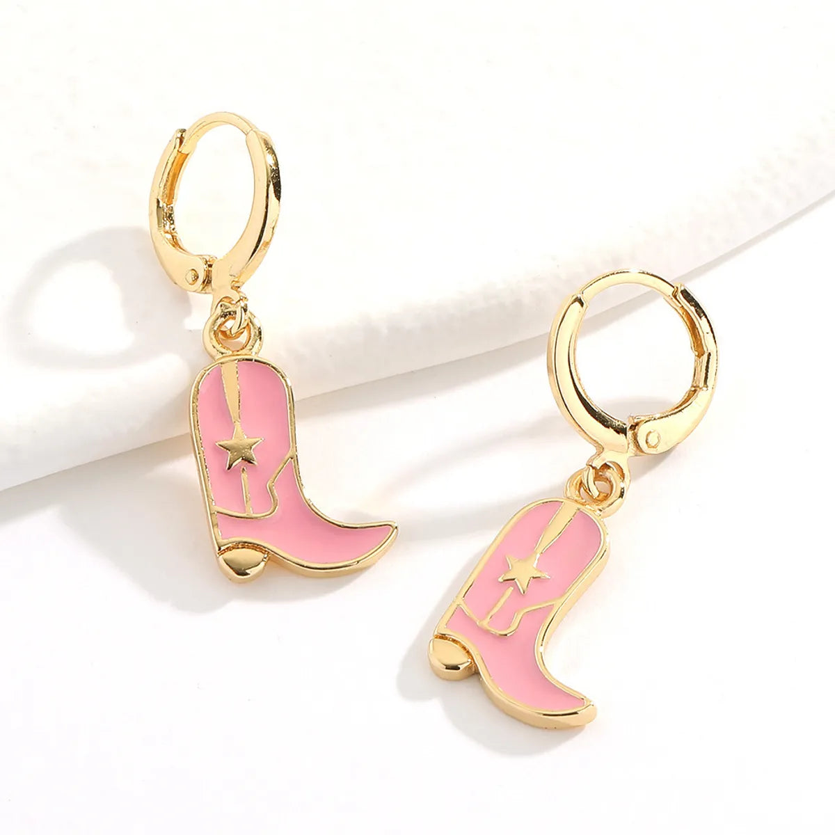 ladies earrings dainty subtle look -Fashion Boots Alloy Enamel Women'S Drop Earrings 1 Pair