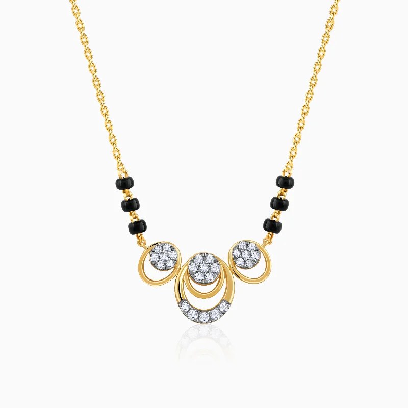 necklaces for bold fashion -Gold Pavitra Rishta Diamond Mangalsutra