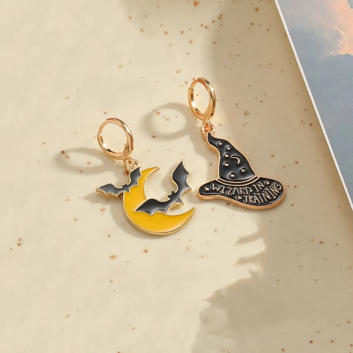 Wizard's Hat Enamel Earrings