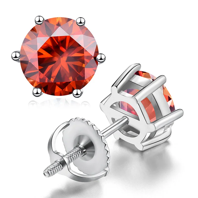 Platinum (Moissanite Pomegranate Red Diamond)