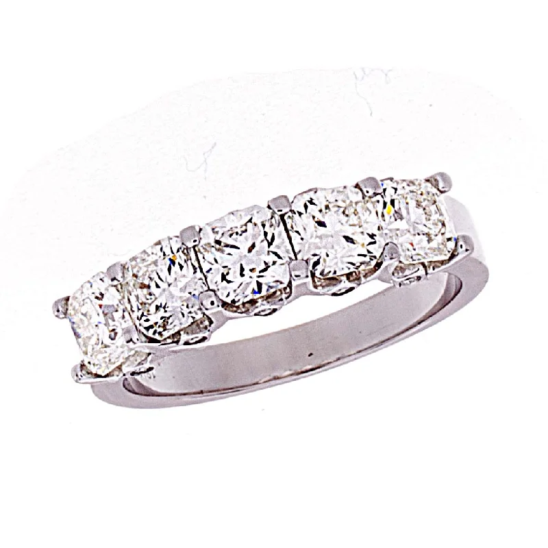 ladies engagement rings for small fingers -Ideal2 5 Stone Diamond Band