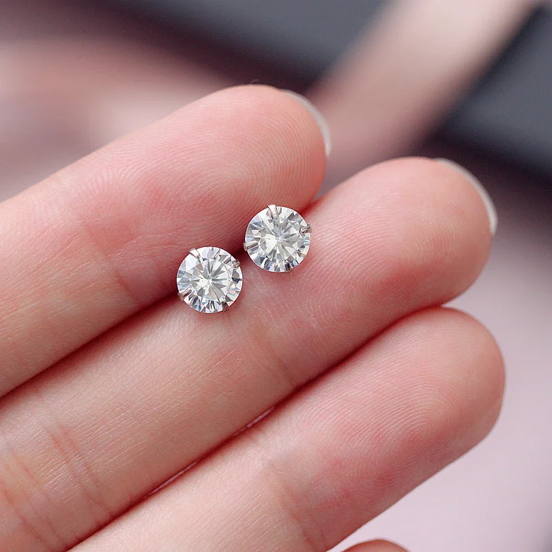 6mm Zircon Ear Studs