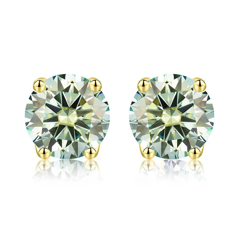 Gold (Blue Green Moissanite)