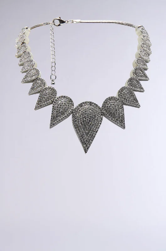 necklaces with pearl drop -ICE PRINCESS STATEMENT NECKLACE