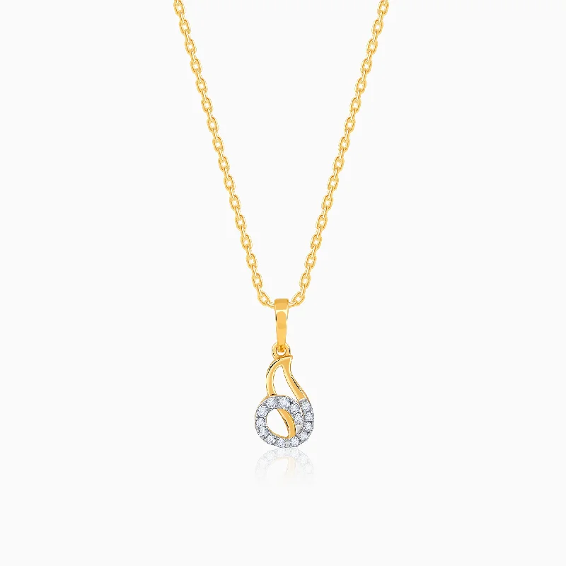 necklaces with topaz blue -Gold Maganda Diamond Pendant