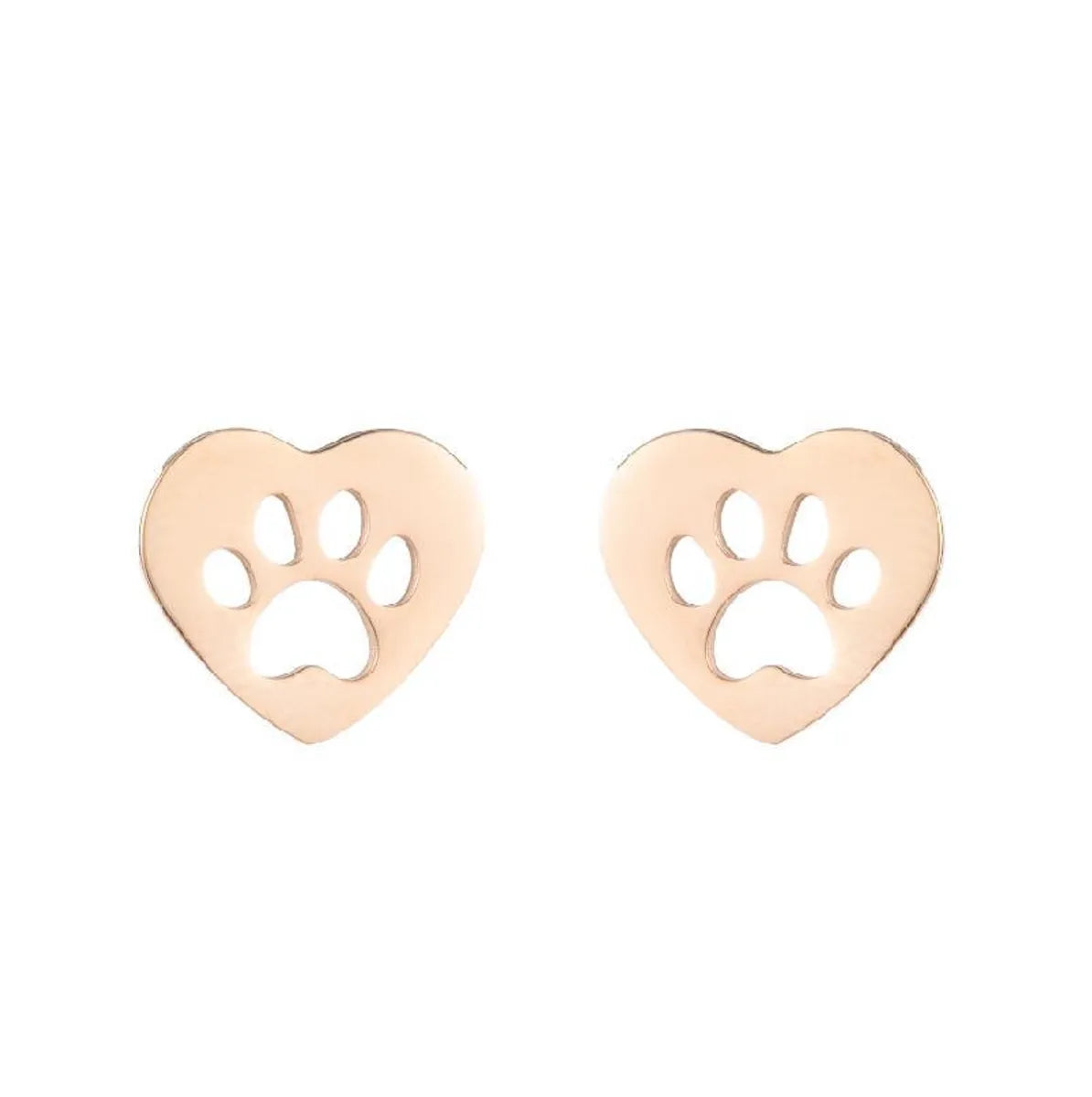 Heart Dog's Paw Rose Gold