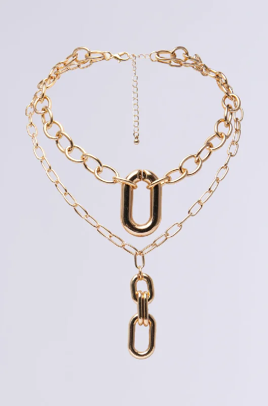 necklaces with black diamond -LUXE LIFE LAYERED NECKLACE