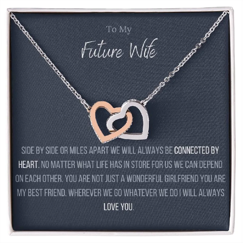 necklaces for office wear -Interlocking Love™ Necklace To My Future Wife