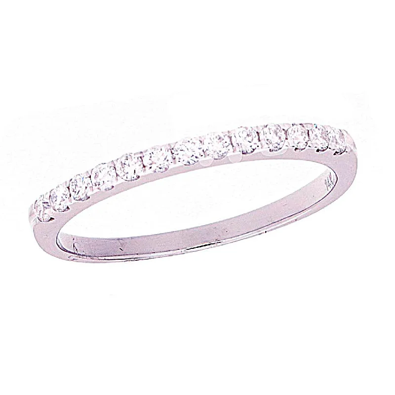 ladies engagement rings two tone metal -Diamond Band