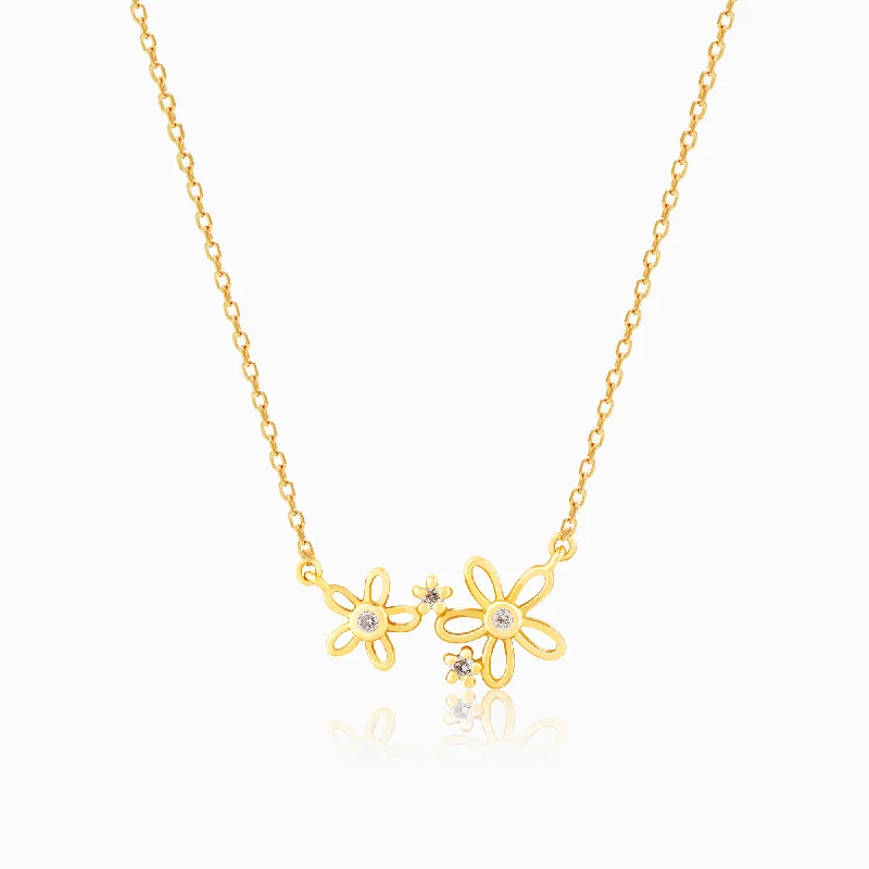 necklaces romantic delicate look -Golden Shimmer Bloom Necklace