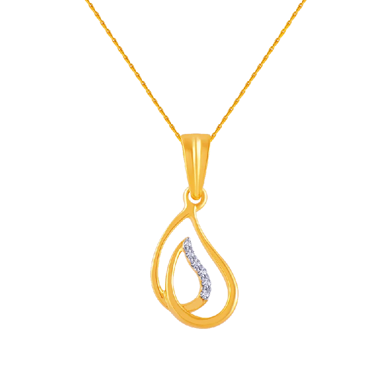 necklaces with purple amethyst -14k (585) Yellow Gold And Diamond Pendant For Women