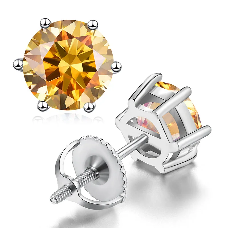 Platinum (Moissanite Gold Yellow Diamond)