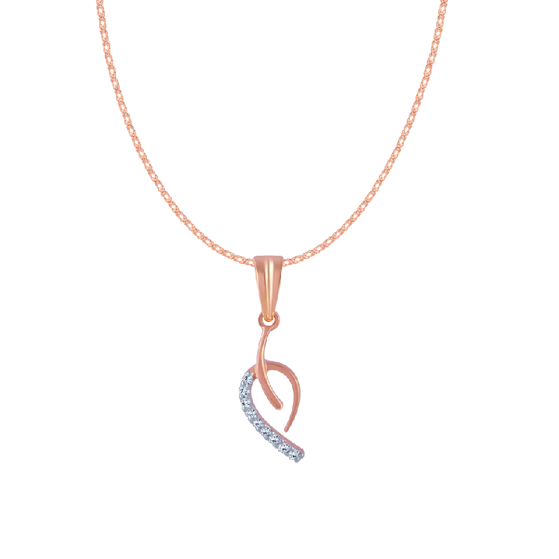 necklaces layered stackable set -14KT (585) Rose Gold And Diamond Pendant For Women