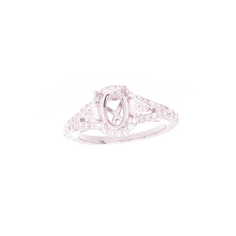 ladies engagement rings romantic gesture -Diamond Semi Mount