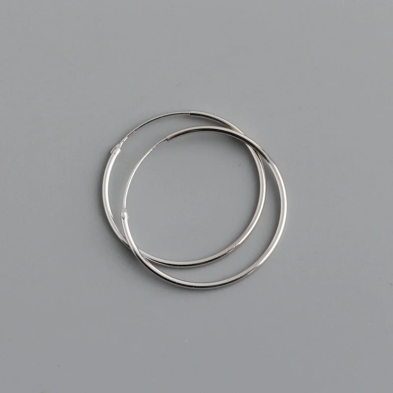 28mm (White Gold Color) Original Large Size|925 Silver