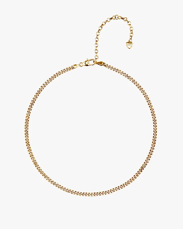 necklaces sleek modern design -MINICUBAN NECKLACE GOLD