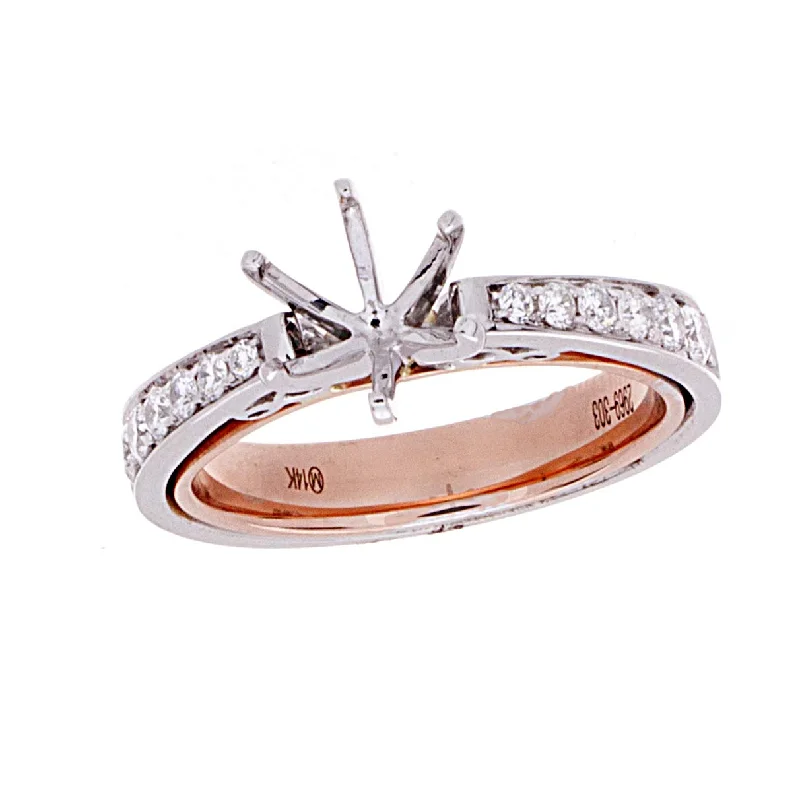 ladies engagement rings boho chic vibe -Diamond Semi Mount - LD2669