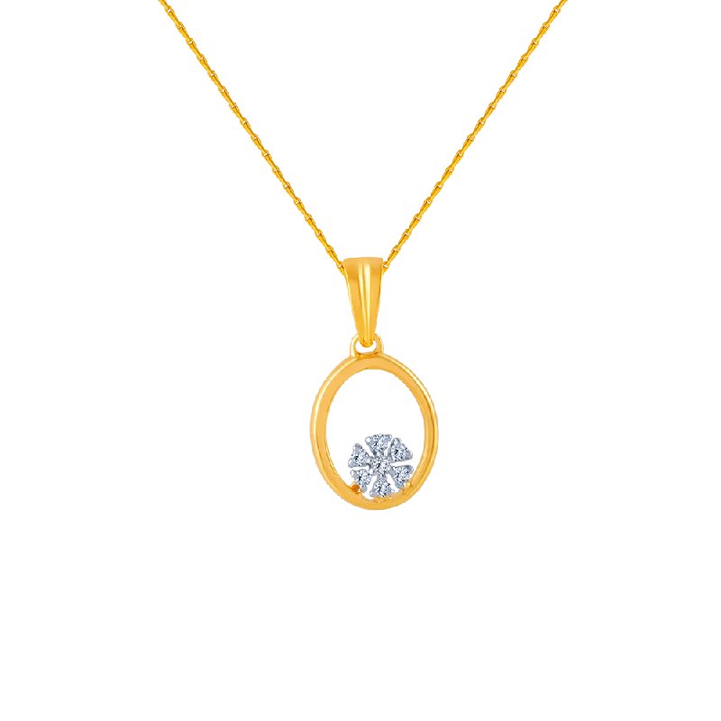 necklaces for special occasions -14k (585) Yellow Gold And Diamond Pendant For Women