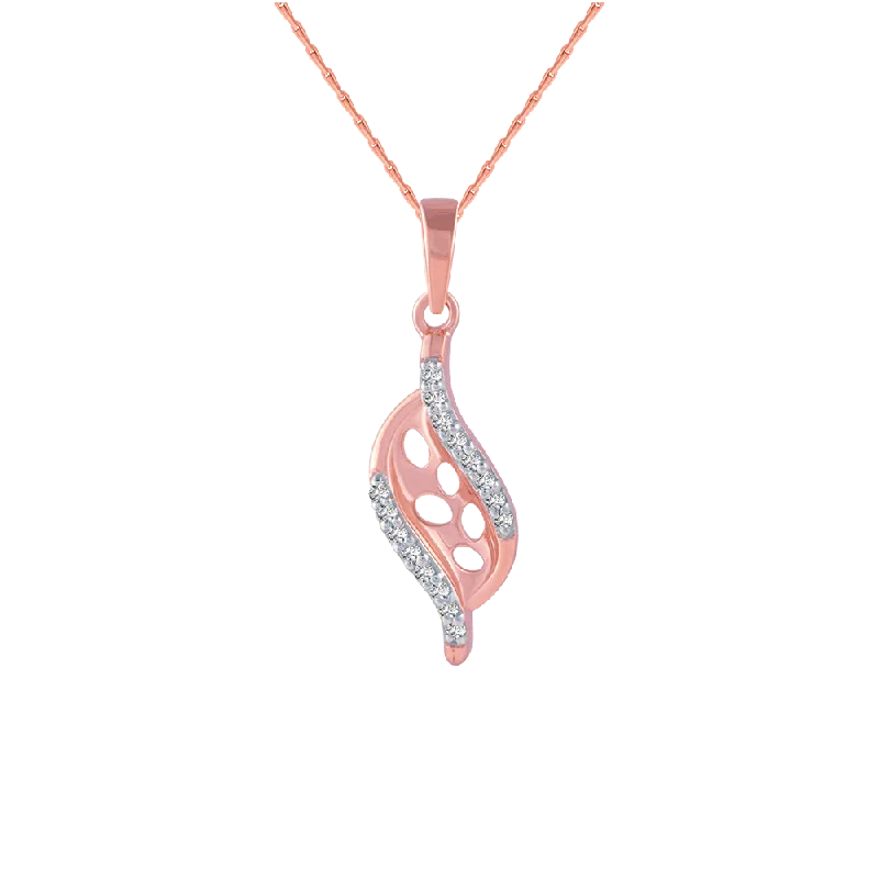 necklaces for birthday gift -14KT (585) Rose Gold And Diamond Pendant For Women