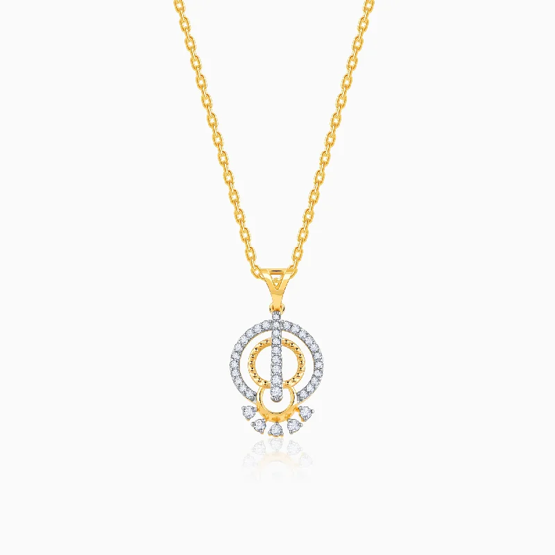 necklaces small pendant charm -Gold Extra Sparkle Diamond Pendant