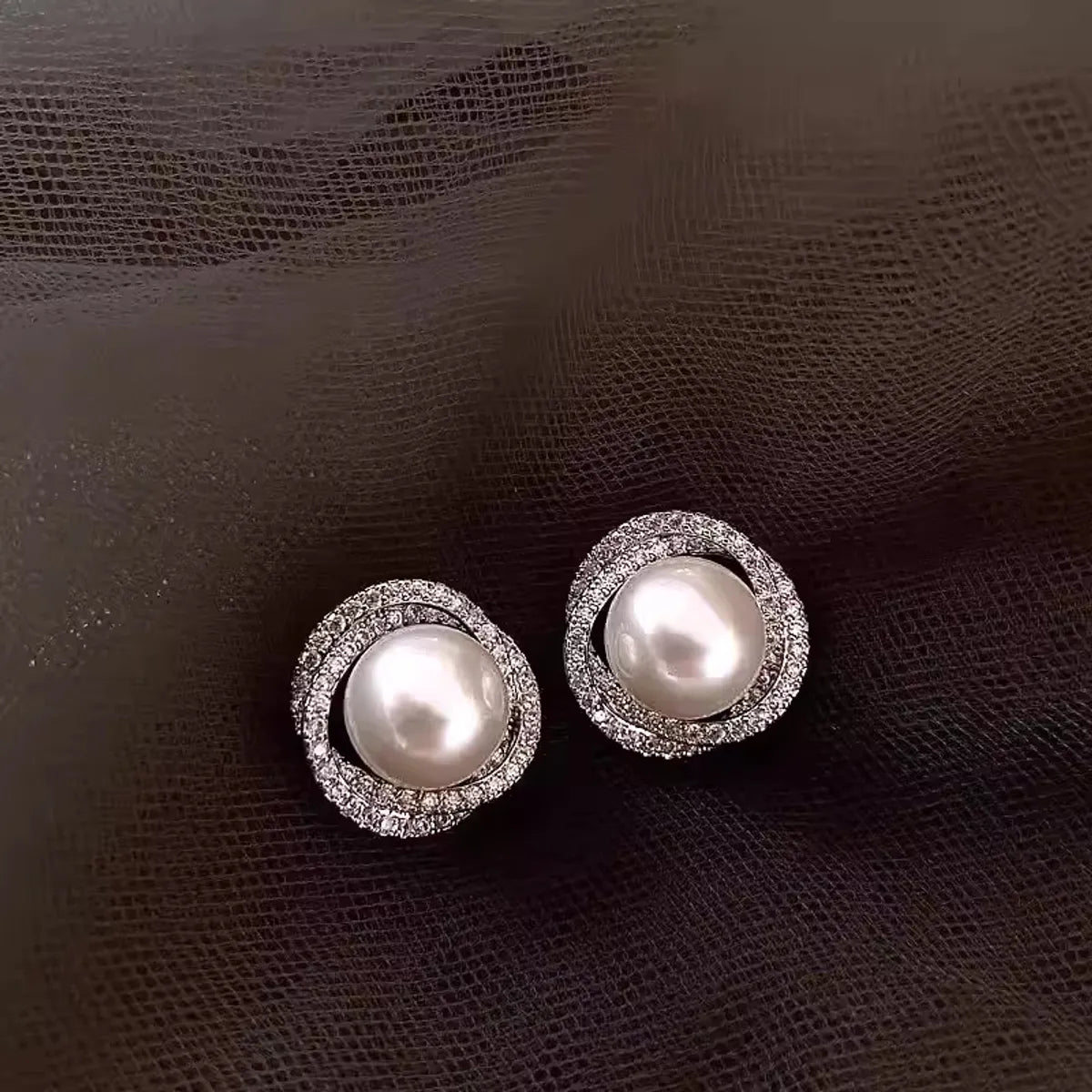 26# Silver Needle Silver Spiral Pearl