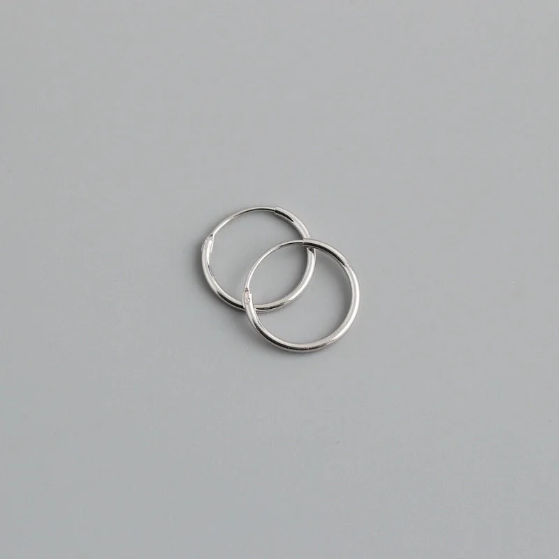 12mm (White Gold Color) Original Small Size|925 Silver