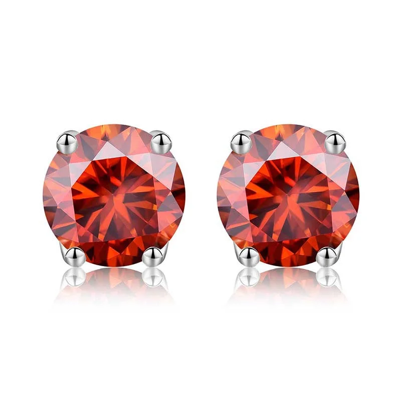 Platinum (Pomegranate Red Moissanite)