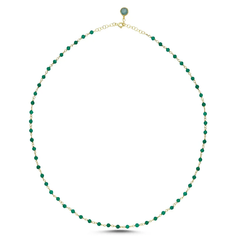 necklaces with silver pendant -Green Gem Necklace