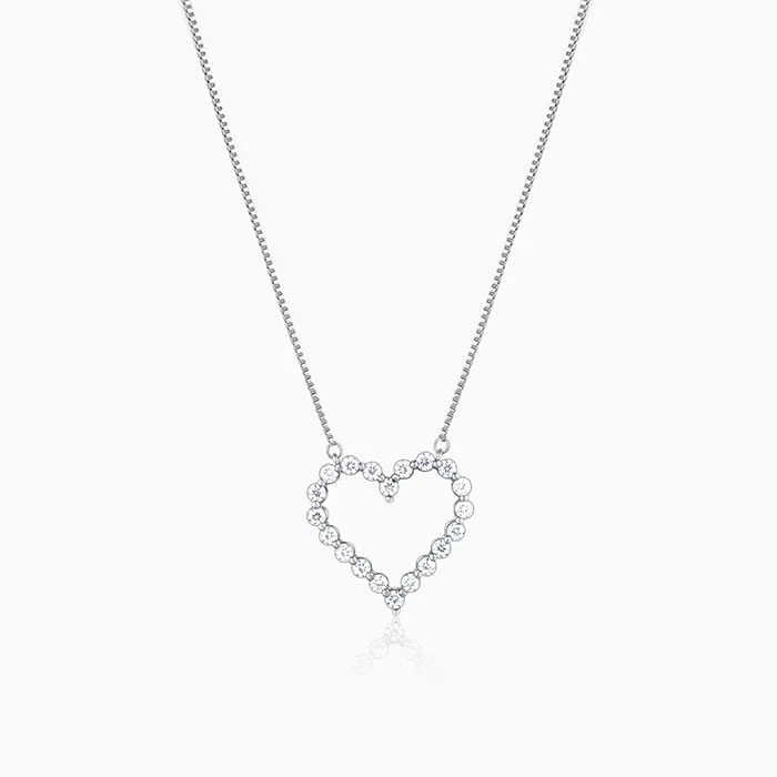 necklaces timeless beauty -Silver Heart's Affection Necklace