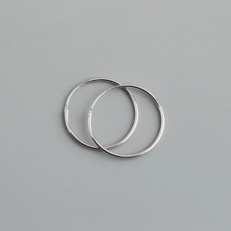 24mm (White Gold Color) Original Medium|925 Silver