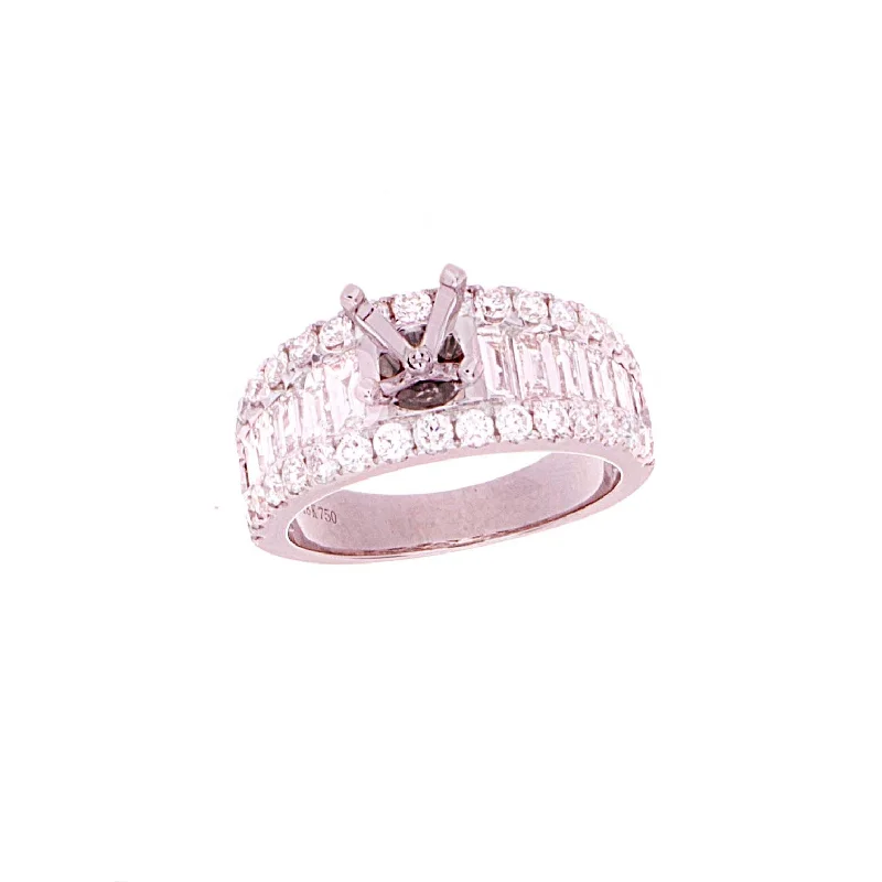 ladies engagement rings conflict free diamond -Diamond Semi Mount