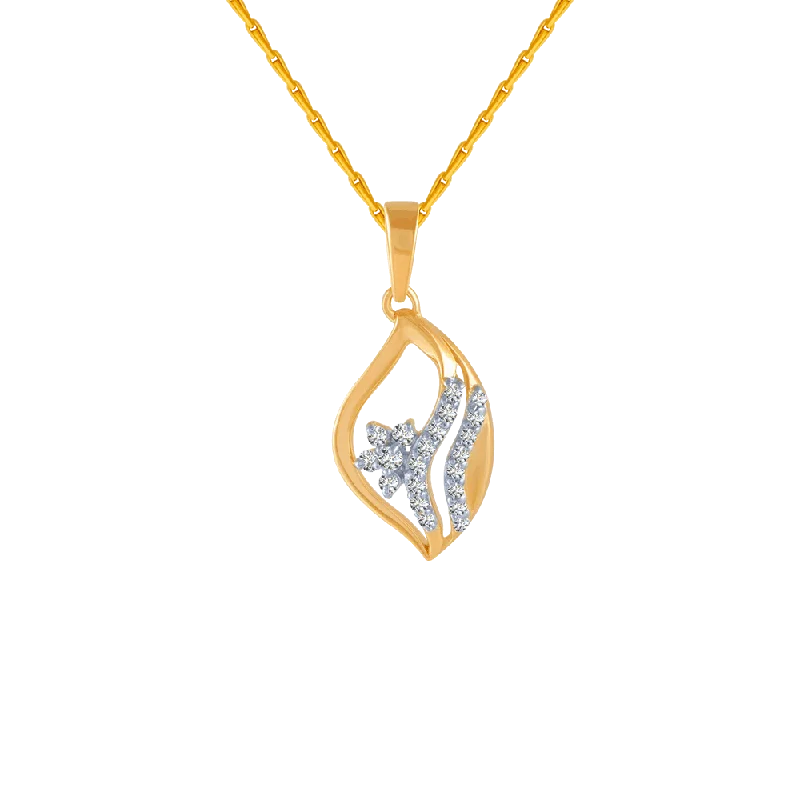 necklaces with black onyx -14KT (585) Yellow Gold And Diamond Pendant For Women