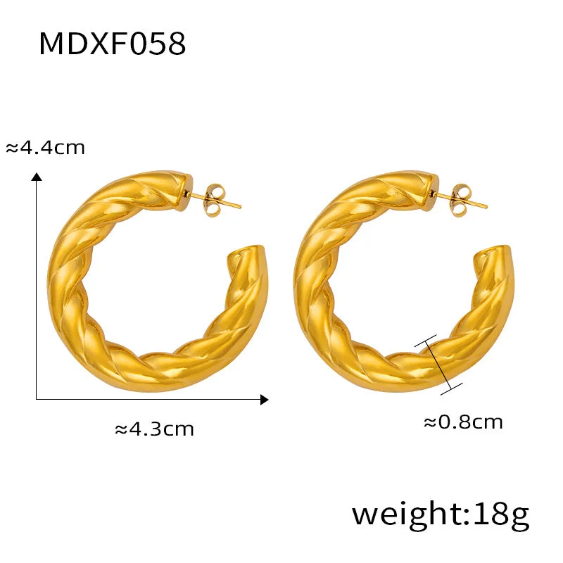 MDXF058-Gold Earrings