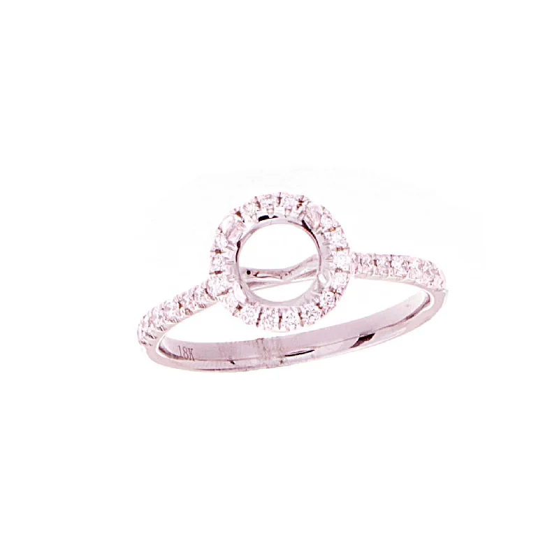 ladies engagement rings platinum luxury -Diamond Semi Mount