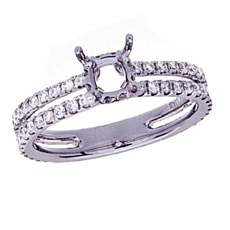 ladies engagement rings bold statement ring -Diamond Semi Mount