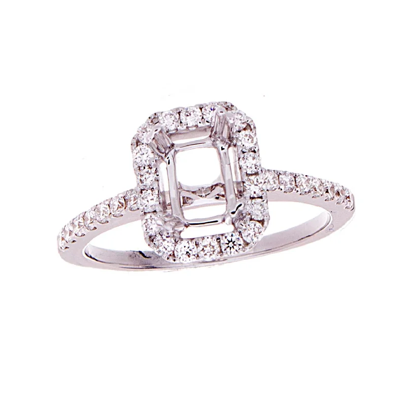 ladies engagement rings vintage charm -Diamond Semi-Mount