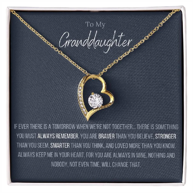 necklaces with birthstone charm -The Forever Love™ Necklace To My Granddaughter