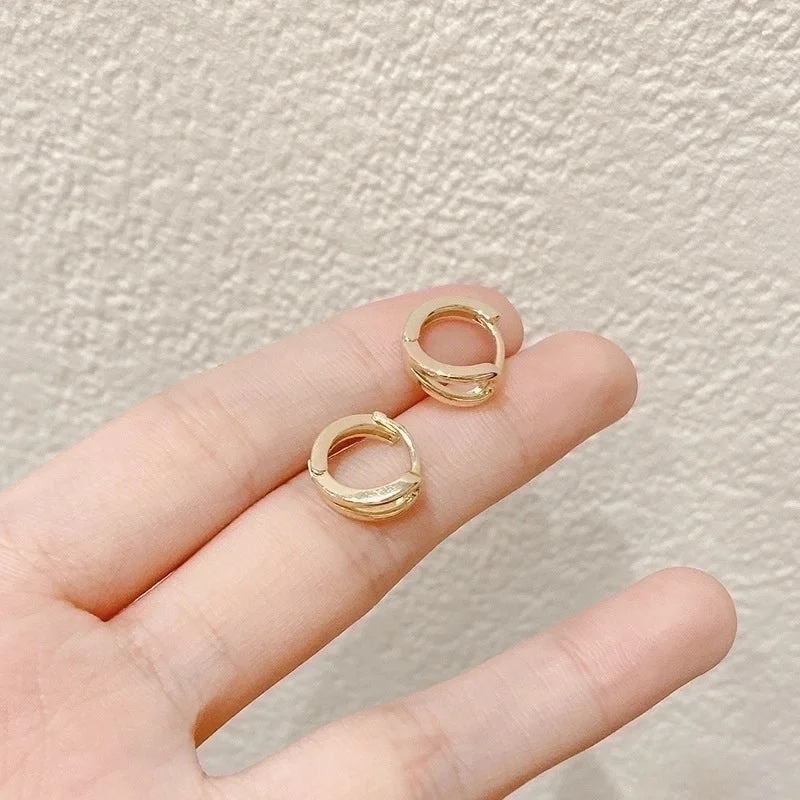 19# D0069 Ring Ear Clip Gold