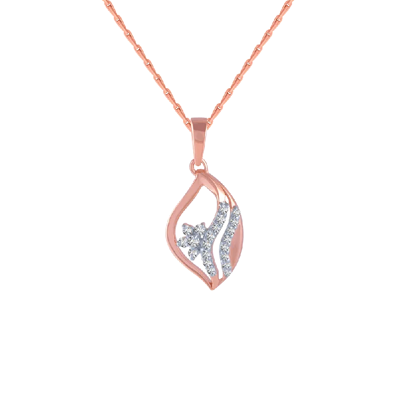 necklaces for wedding gift -14KT (585) Rose Gold And Diamond Pendant For Women