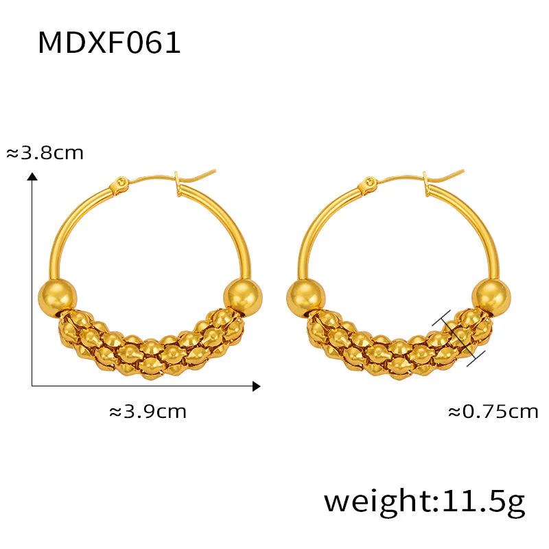 MDXF061-Gold Earrings