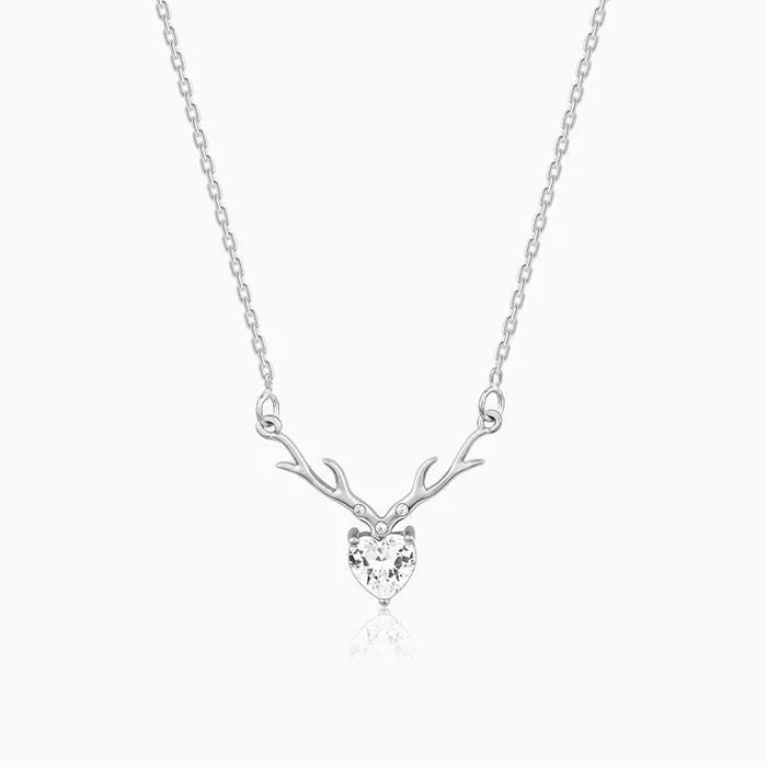 necklaces for gifting ideas -Anushka Sharma Silver Deer Heart Necklace