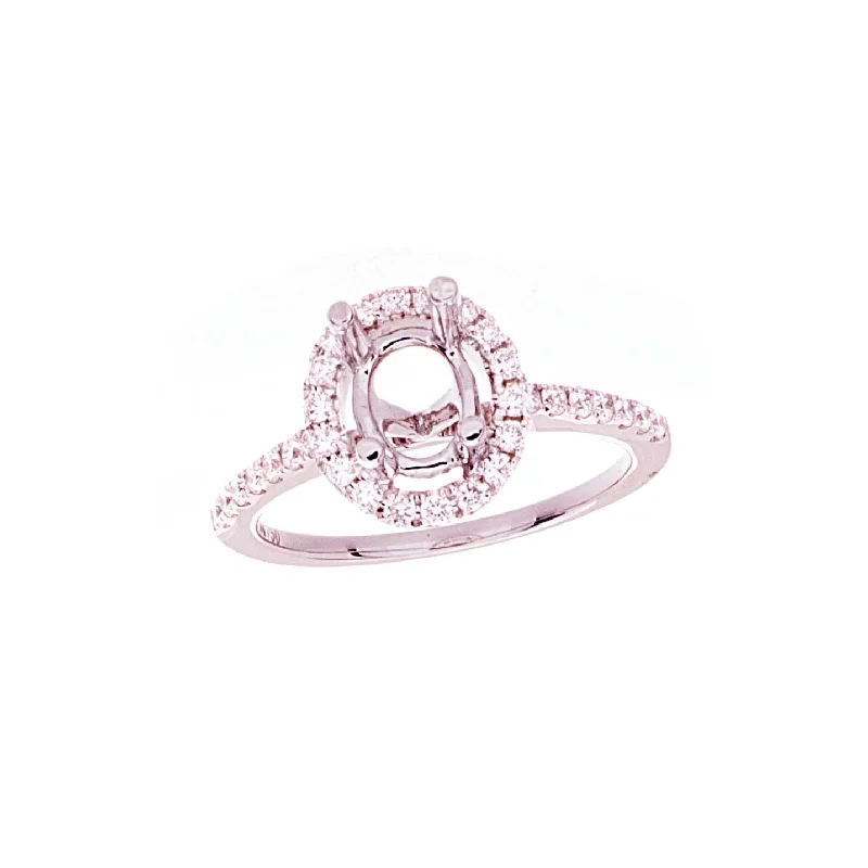 ladies engagement rings vintage inspired -Diamond Semi Mount