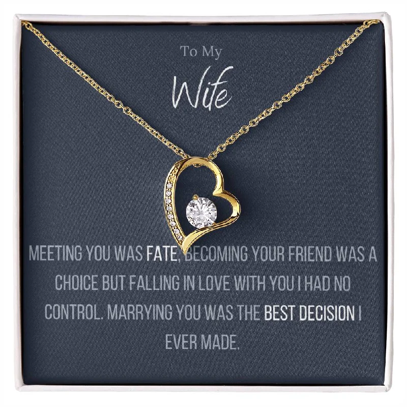 necklaces with diamond accent -The Forever Love™ Necklace To My Wife